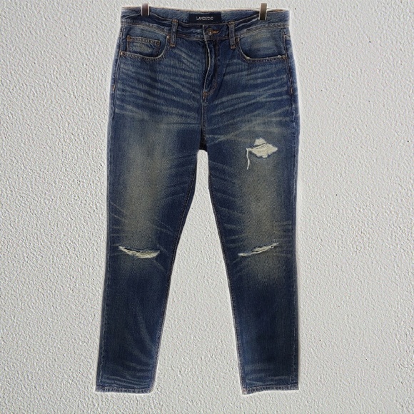 Lands' End Denim - Lands End Jeans Distressed Denim Blue 10